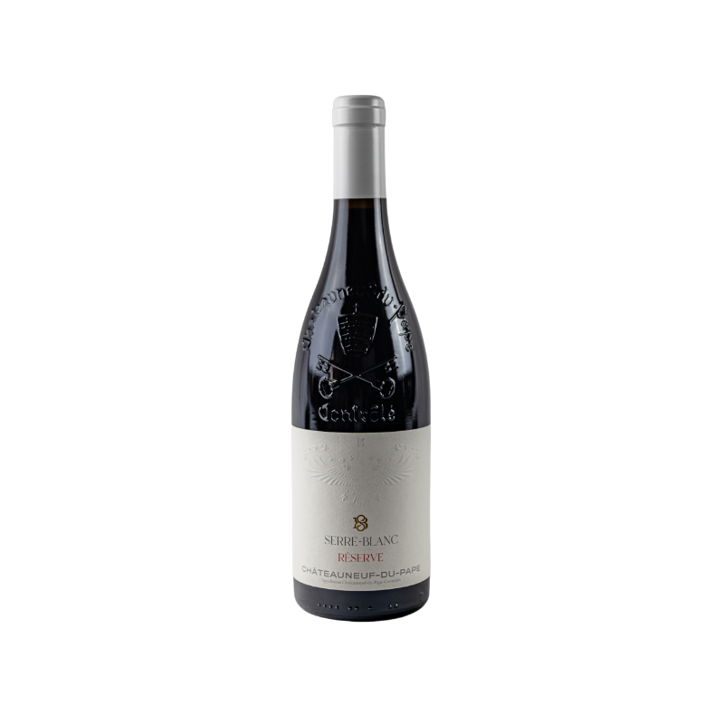 Fles rode wijn Chateau de Serre Blanc Chateauneuf du Pape Reserve 2022 Rhône