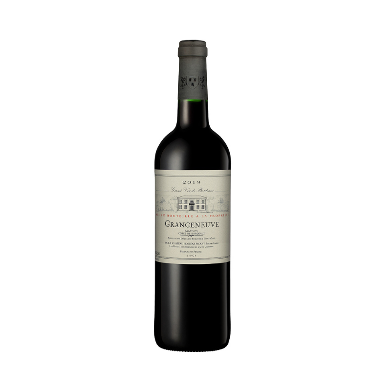 Fles rode wijn van Chateau Hostens Picant Grangeneuve Rouge  uit de regio Bordeaux Frankrijk