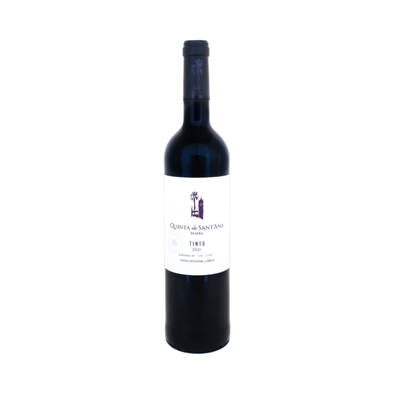Fles rode wijn van Quinta de Sant'Ana Tinto 2019 uit de regio Lissabon Portugal