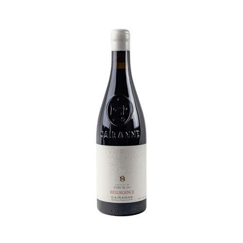 Fles rode Cairanne Resurgence van Chateau de Serre Blanc uit de Rhone Frankrijk